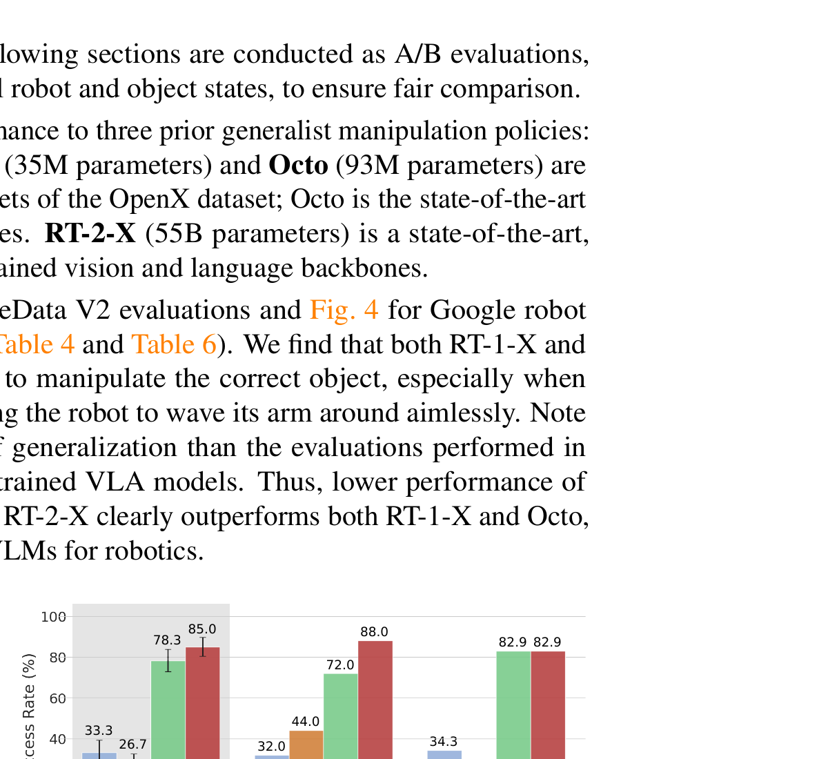 Figure 4: Google robot results